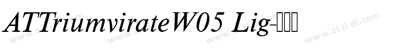ATTriumvirateW05 Lig字体转换